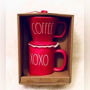 RAE DUNN Coffee Drip & Mug Set Coffee Drip Cone with Coffee Mug XOXO